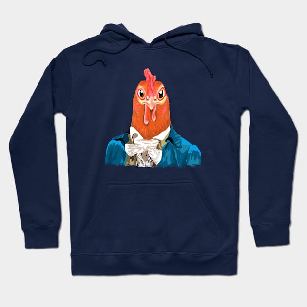 Vintage Chicken Musician Hoodie by Spirit Animals 21